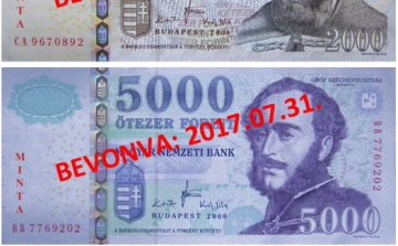 Már csak pár napig válthatók át ingyenesen a régi 2000 és 5000 forintosok